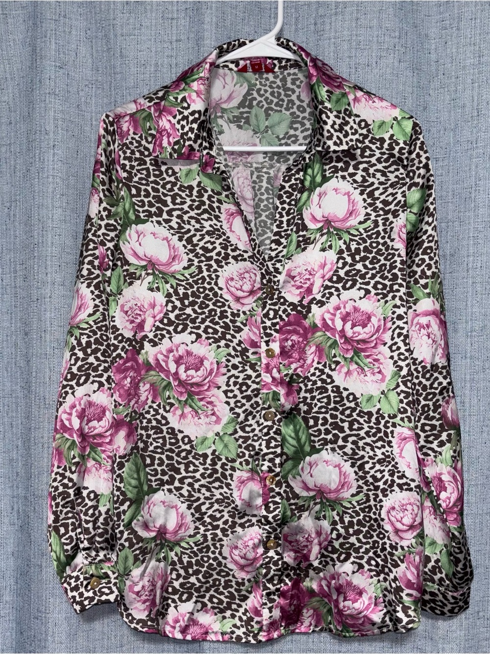 Guess Vianca Satin Shirt Size Medium